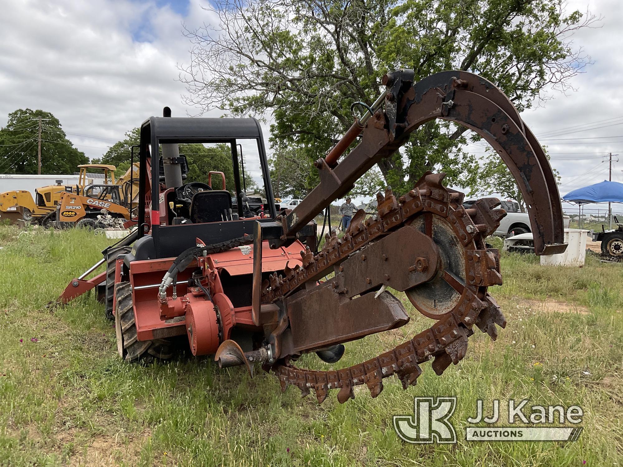 (Fredericksburg, TX) 2008 Ditch Witch RT115 Rubber Tired Trencher Runs, Moves and Operates, Rear Tir