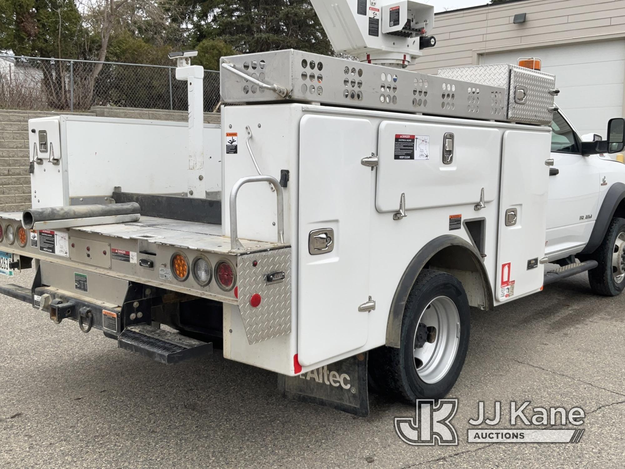 (Bagley, MN) Altec AT37G, Articulating & Telescopic Bucket Truck mounted behind cab on 2022 RAM 5500