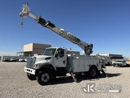 (El Paso, TX) Altec DM47TR, Digger Derrick rear mounted on 2008 International 7400 4x4 Utility Truck