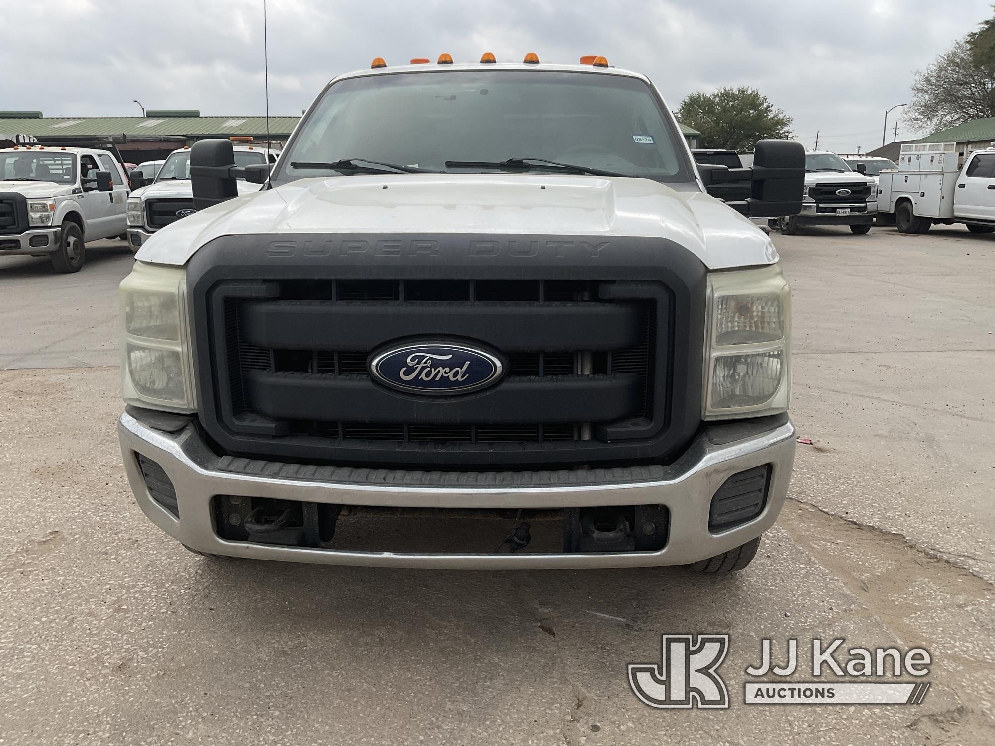 (Cypress, TX) 2012 Ford F350 Crew-Cab Service Truck Runs & Moves) (Minor Body Damage On Passenger-Si