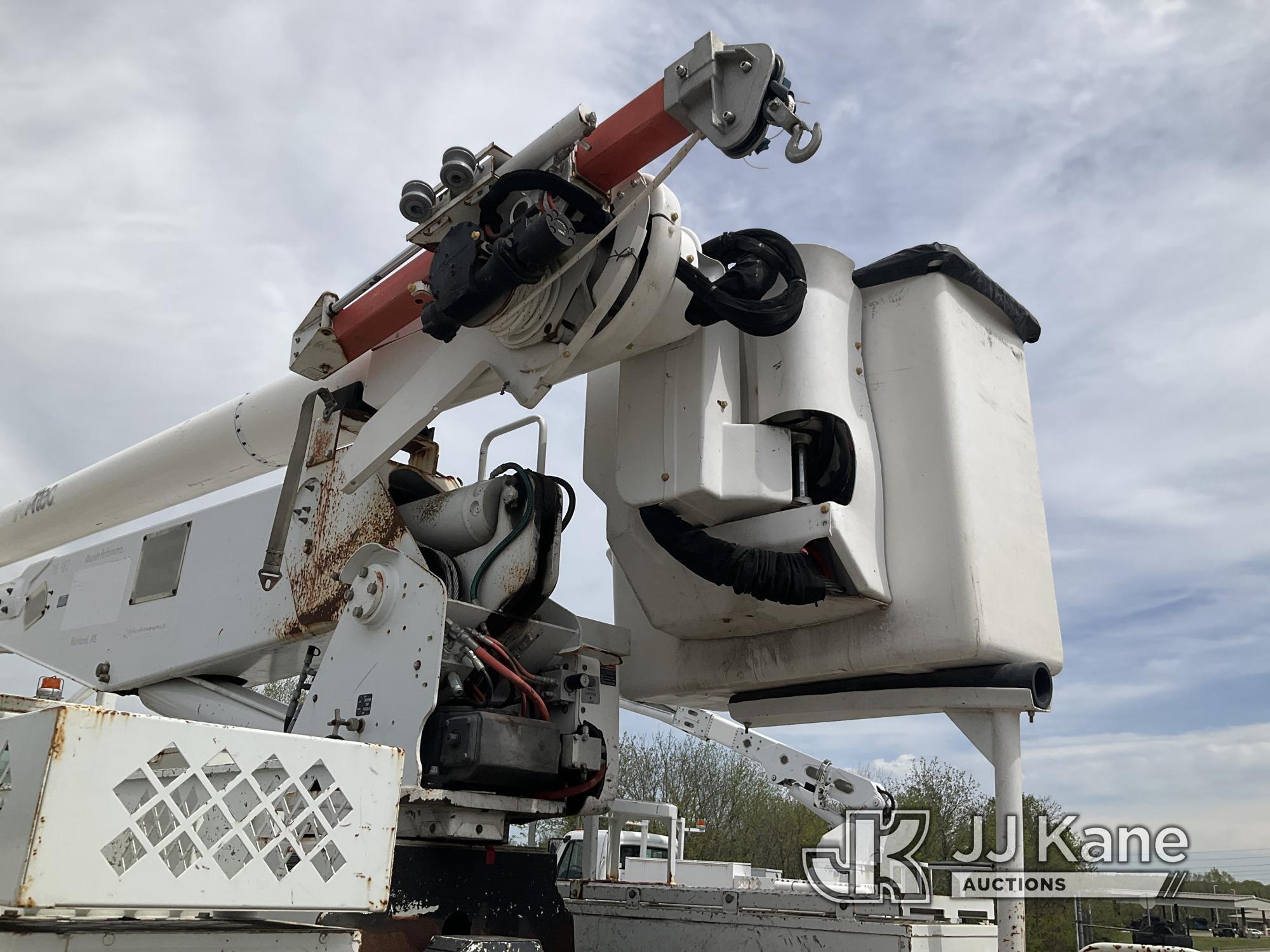 (Kansas City, MO) Altec AA755-MH, Material Handling Bucket Truck rear mounted on 2013 Freightliner M