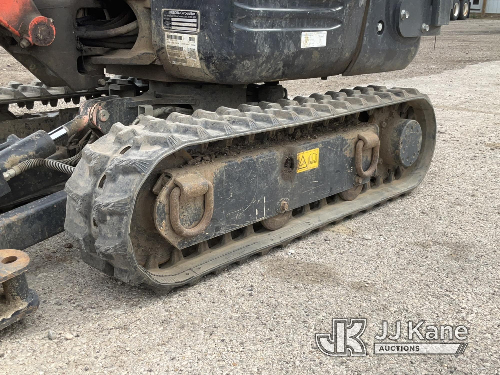 (South Beloit, IL) 2019 Kubota K-008 Mini Hydraulic Excavator Runs, Moves, Operates) (Smokes) (Selle
