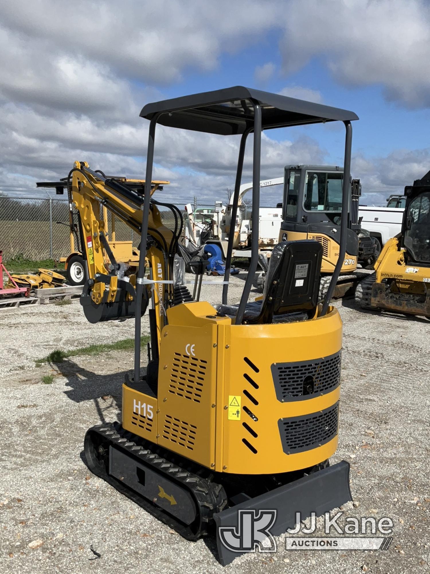 (Hawk Point, MO) 2024 AGT H15 Mini Hydraulic Excavator New/Unused.