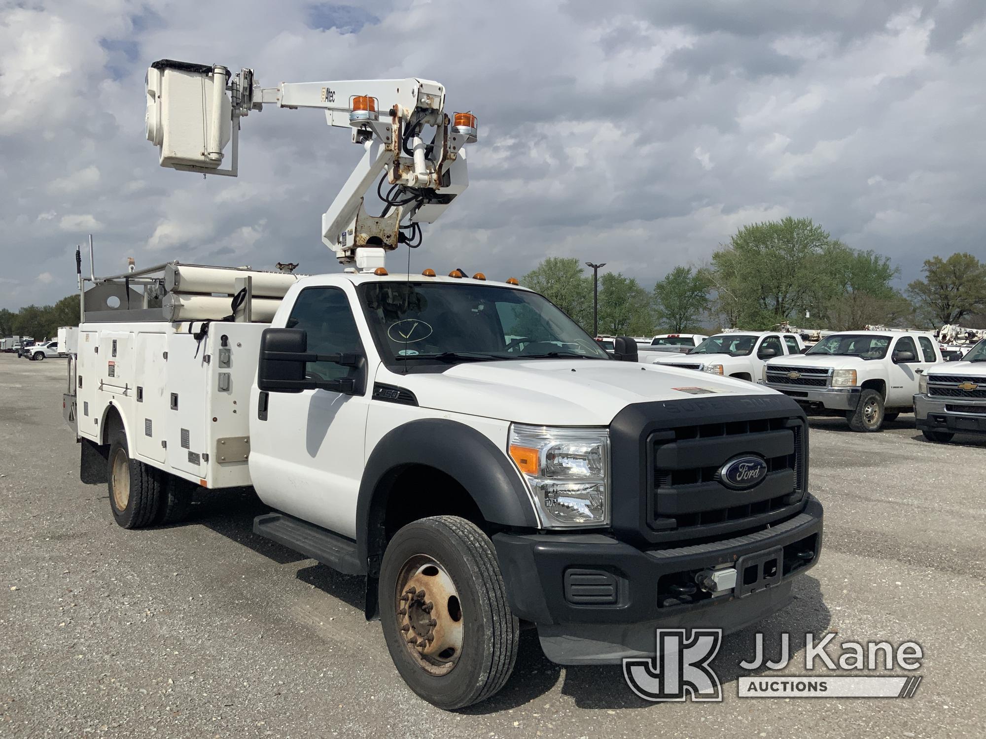 (Hawk Point, MO) Altec AT200A, Telescopic Non-Insulated Bucket Truck mounted behind cab on 2012 Ford