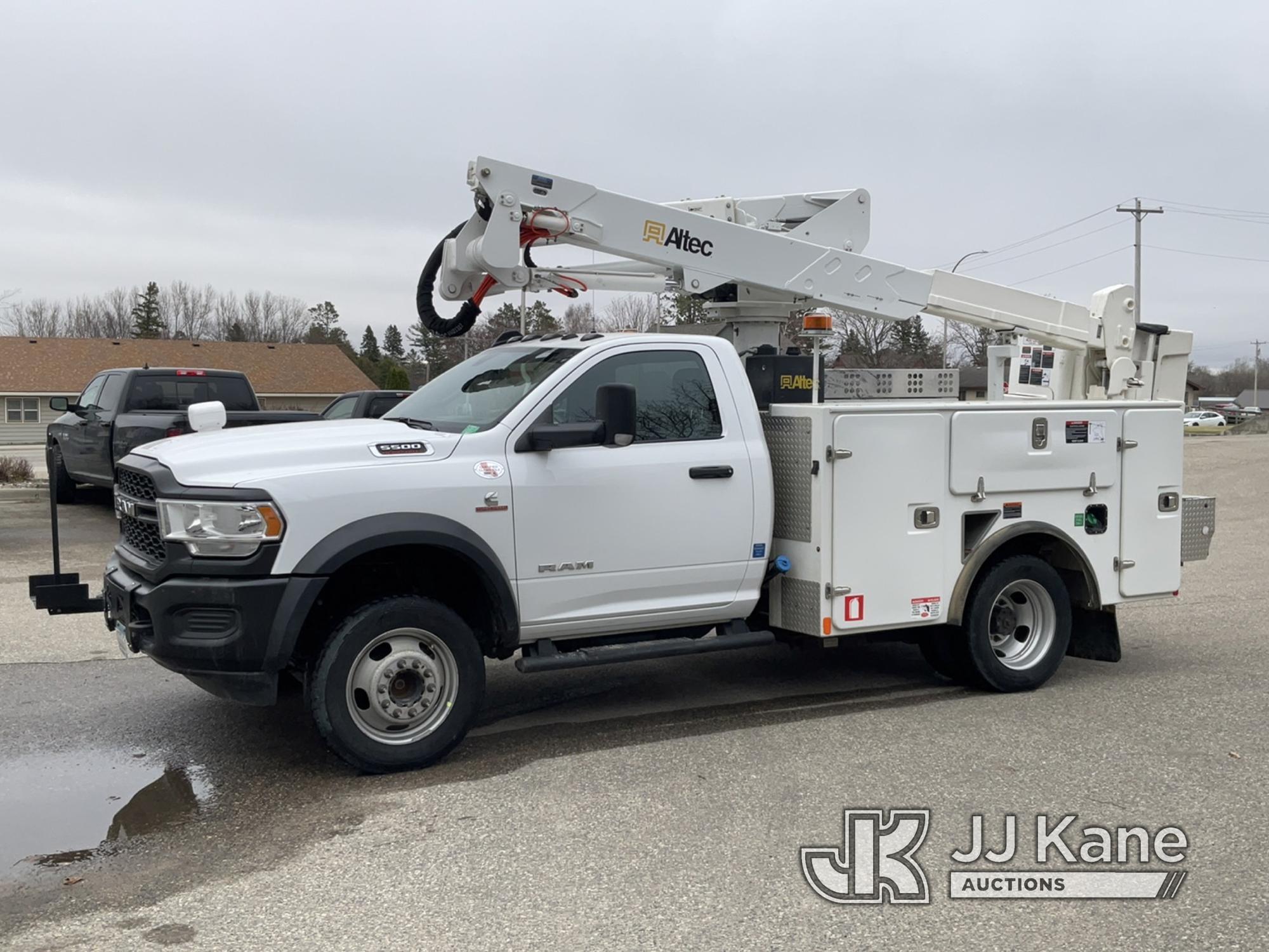 (Bagley, MN) Altec AT37G, Articulating & Telescopic Bucket Truck mounted behind cab on 2022 RAM 5500