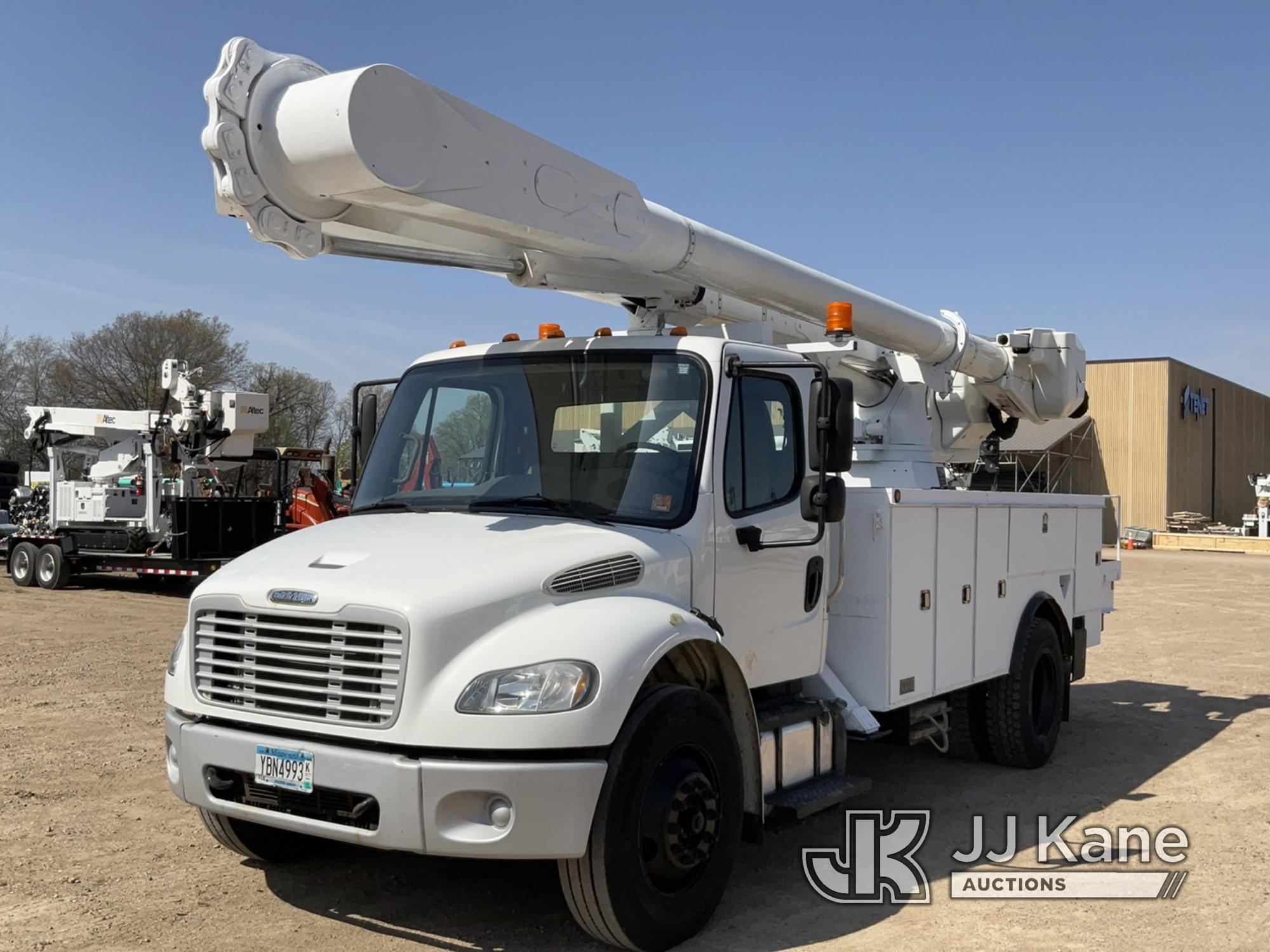 (Shakopee, MN) Altec AM55, Over-Center Material Handling Bucket Truck rear mounted on 2016 Freightli