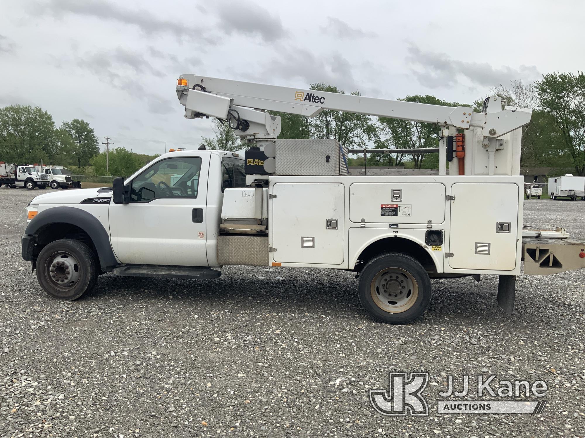 (Hawk Point, MO) Altec AT200-A, Telescopic Non-Insulated Bucket Truck mounted behind cab on 2012 For