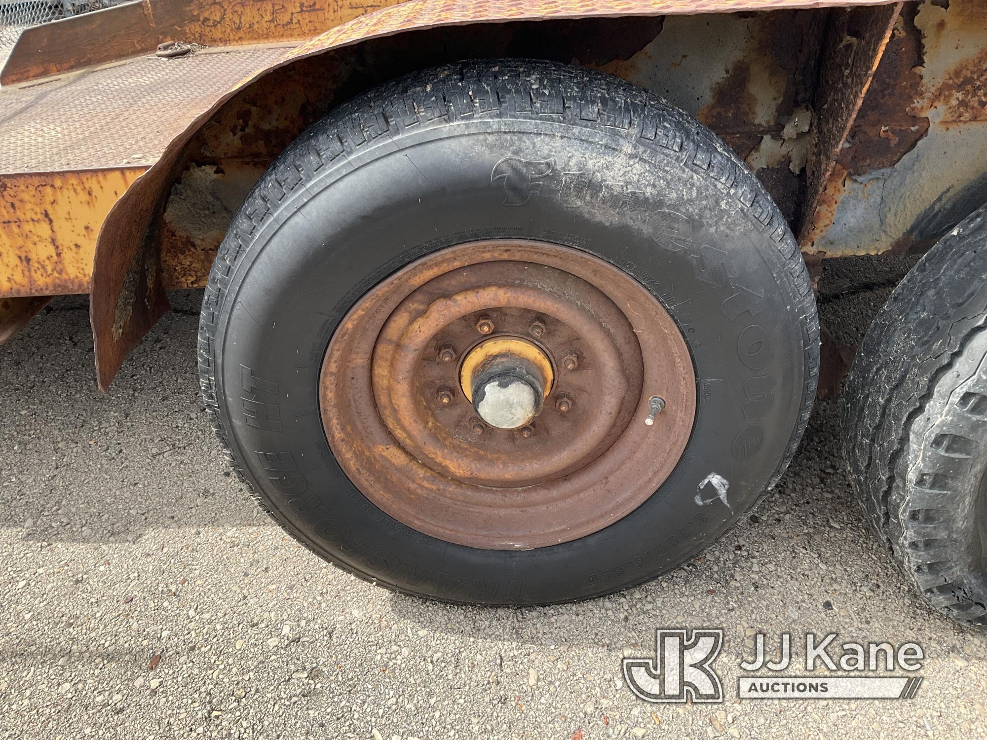 (Sun Prairie, WI) 1984 Butler LT1014 Trailer Needs tire (weathered, old age)  Deck Is 6FT Wide And 1