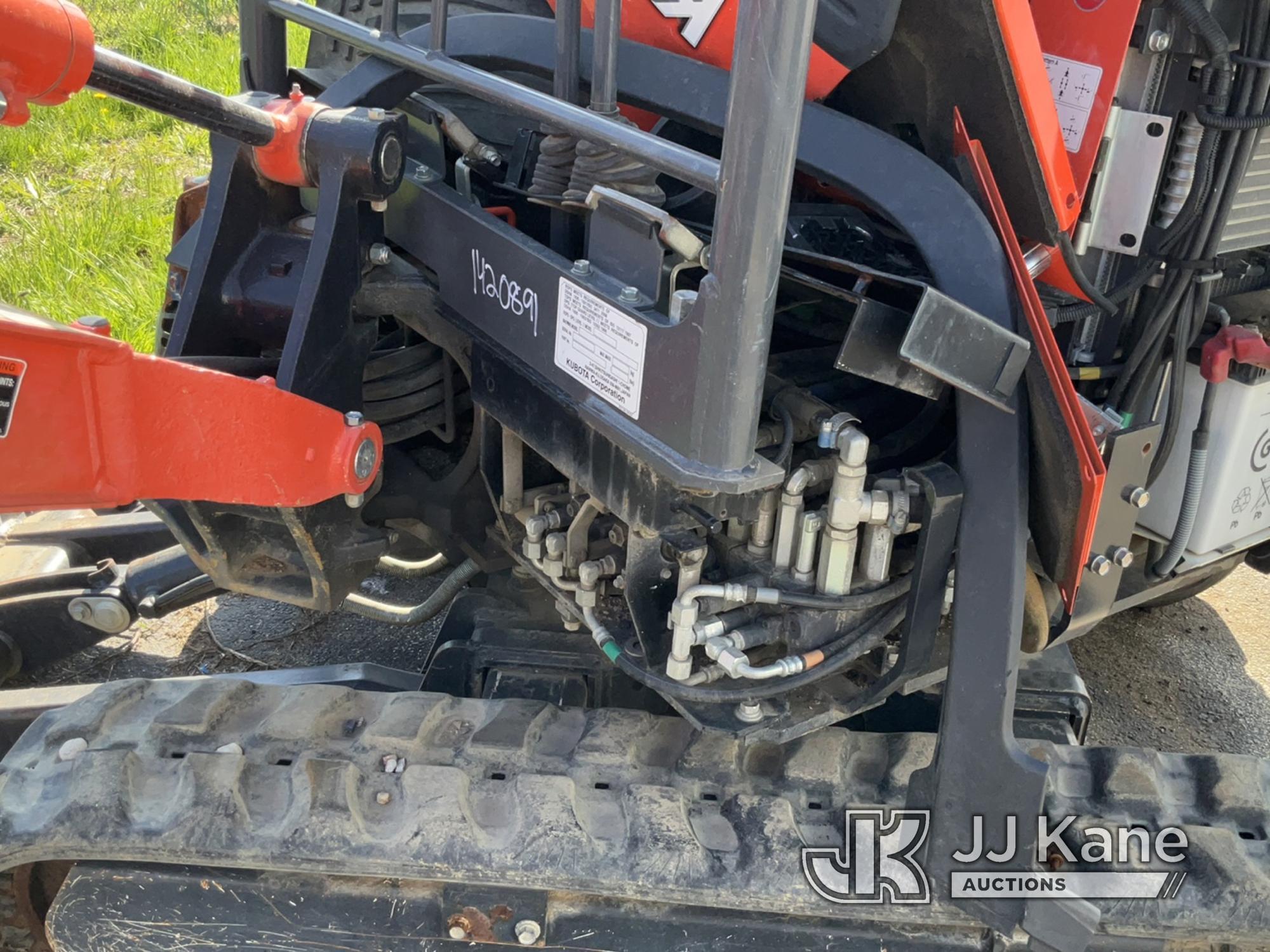 (South Beloit, IL) Kubota U17VR1 Mini Hydraulic Excavator Wrecked-Condition Unknown, Hole in Fuel Ta