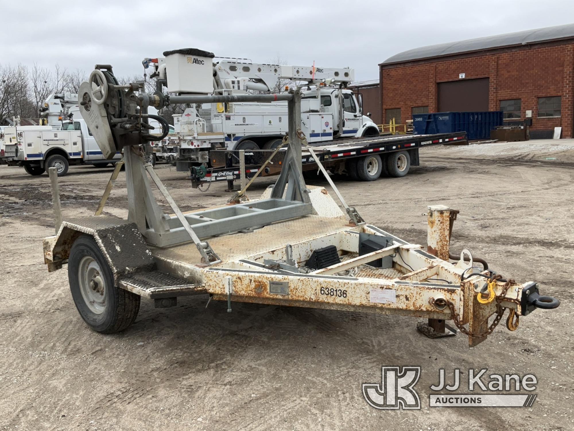 (Des Moines, IA) 1993 Sauber 1519 S/A Reel Trailer, Trailer 12ft 1in x 8ft No Title