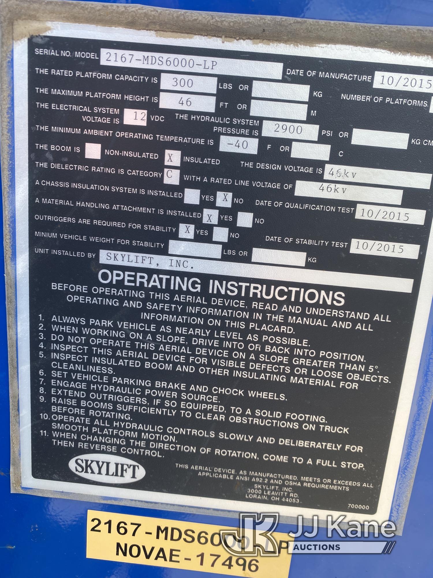 (South Beloit, IL) Skylift MDS6000-LP Runs, Moves, Operates