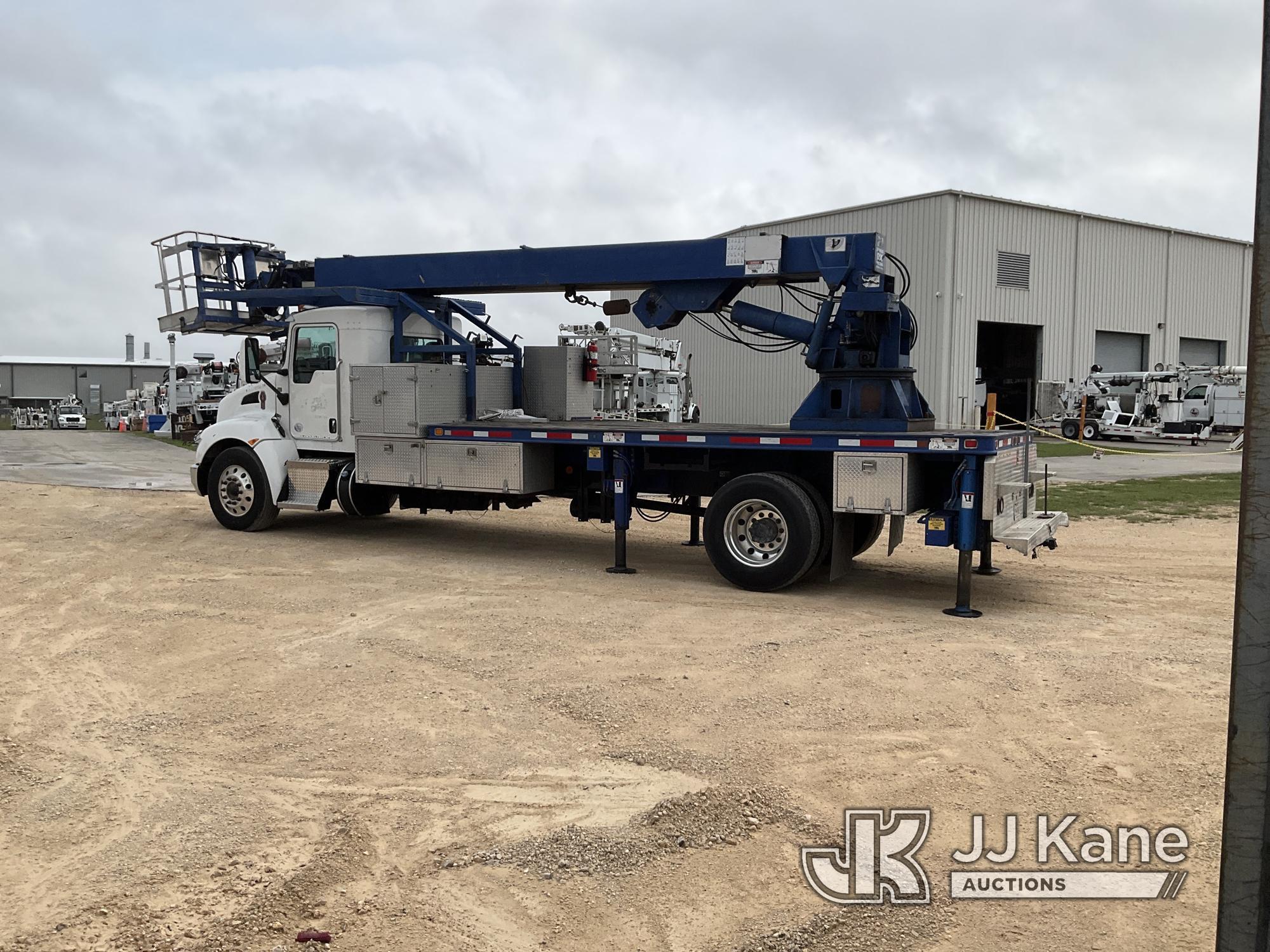 (Houston, TX) Skyhoist RX87, Hydraulic Truck Crane rear mounted on 2019 Kenworth T370 Flatbed Truck