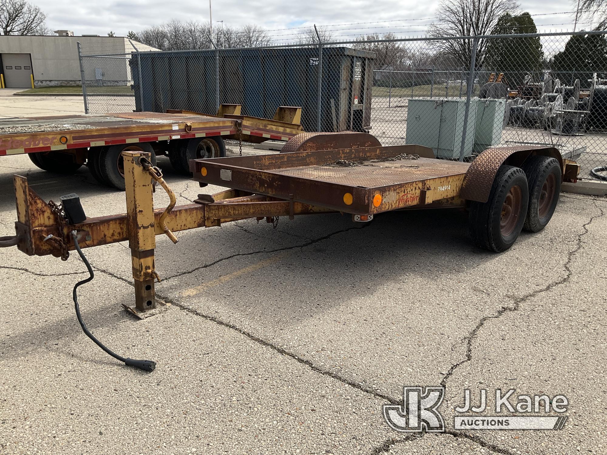 (Sun Prairie, WI) 1984 Butler LT1014 Trailer Needs tire (weathered, old age)  Deck Is 6FT Wide And 1