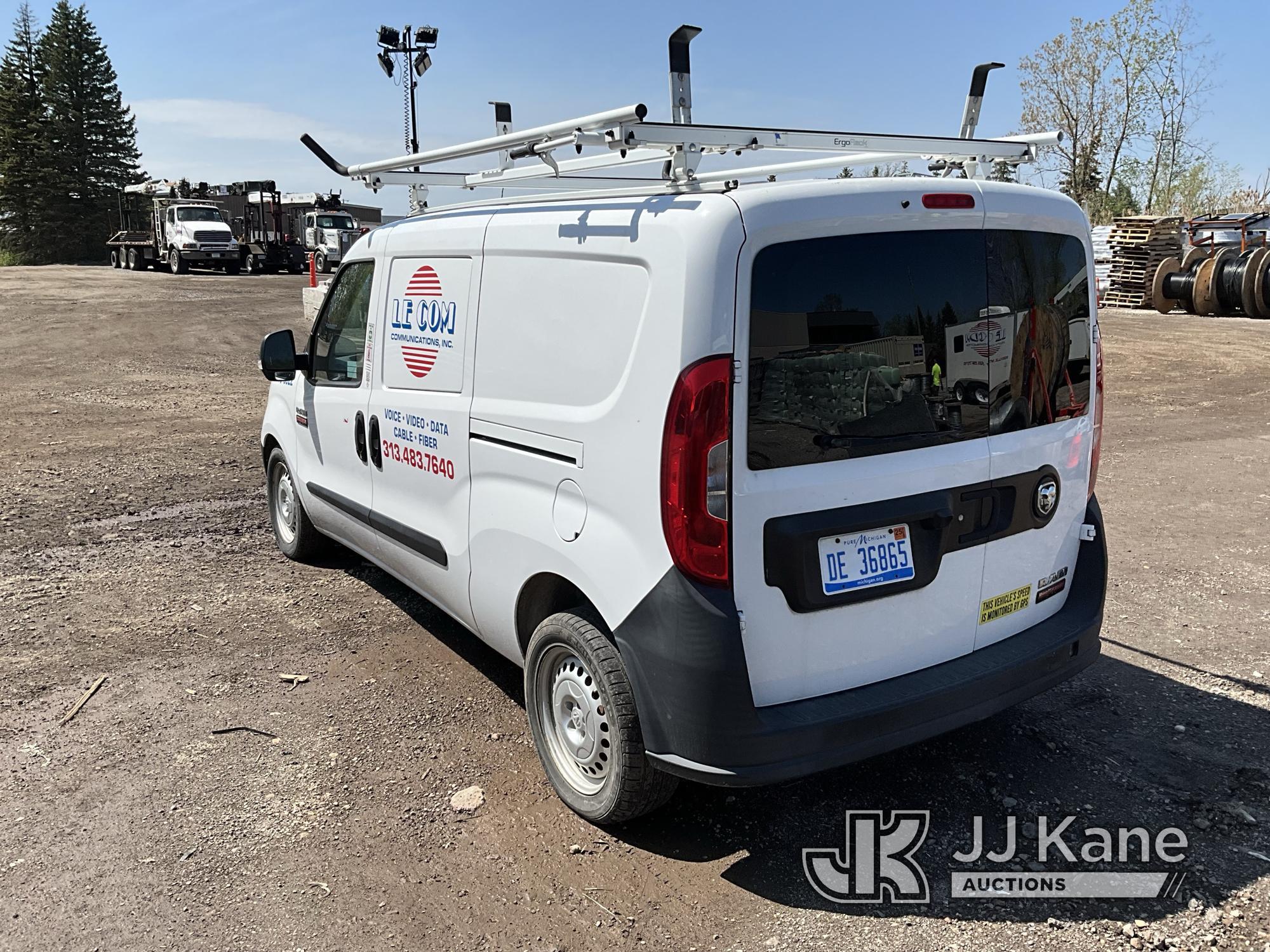 (Wixom, MI) 2015 RAM ProMaster City Van Body/Service Truck Runs & Moves) (Needs To Be Reflashed,  Ch