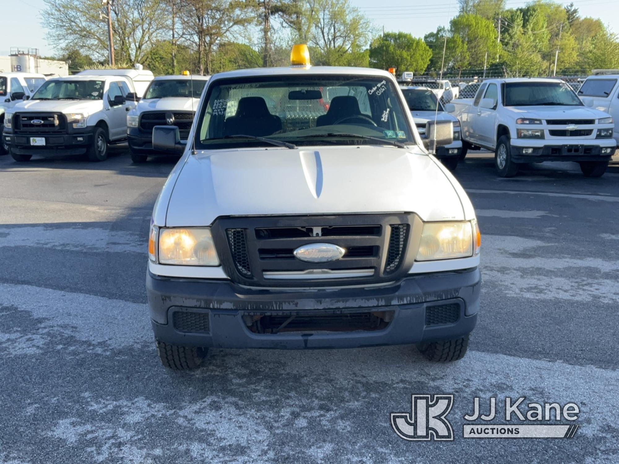 (Chester Springs, PA) 2007 Ford Ranger 4x4 Pickup Truck Runs & Moves, Body & Rust Damage) (Inspectio