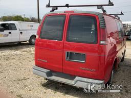 (Charlotte, MI) 2002 Chevrolet Express G1500 Cargo Van Runs, Moves, Rust, Body Damage, Cracked Winds