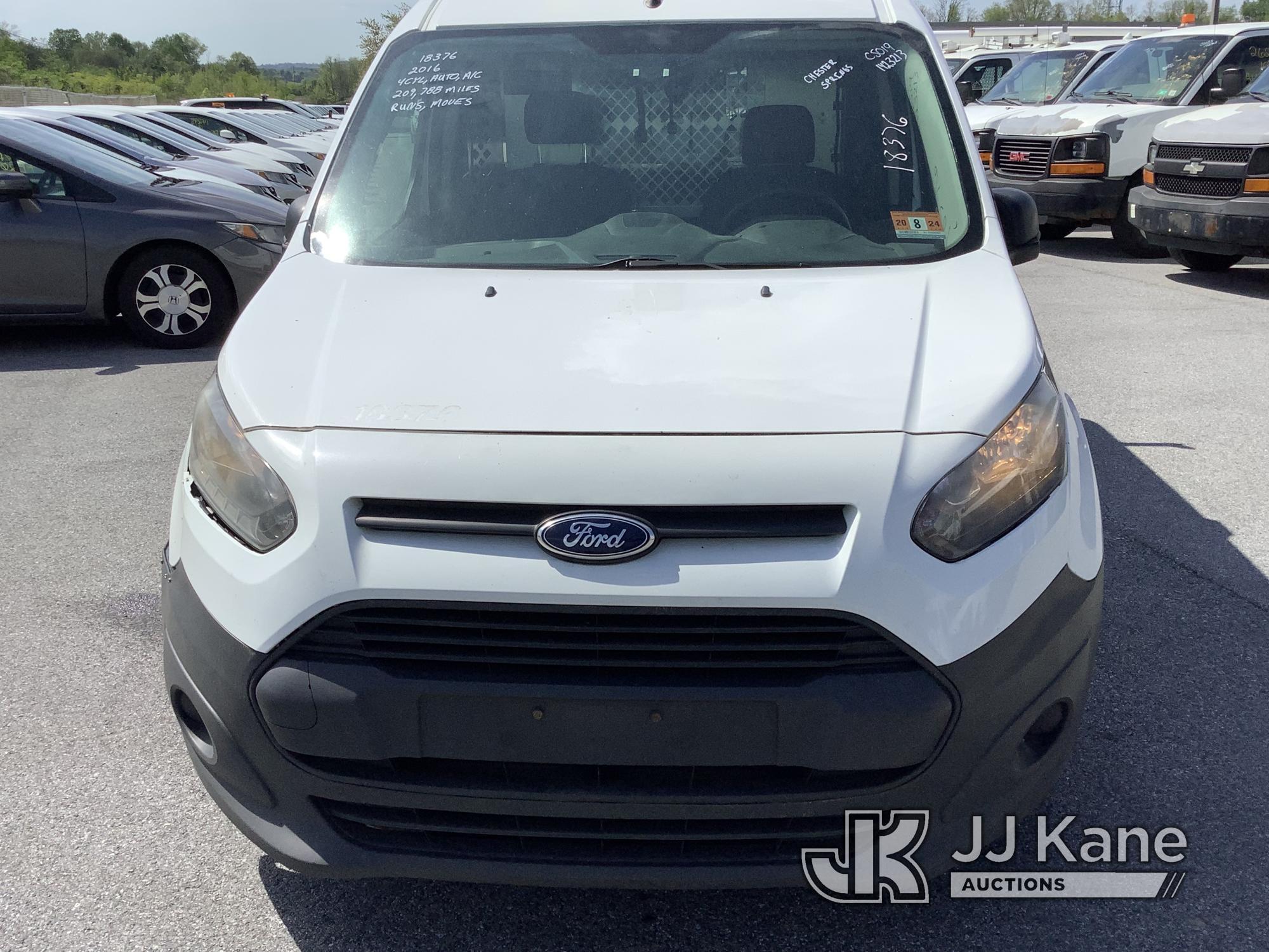 (Chester Springs, PA) 2016 Ford Transit Connect Cargo Van Runs & Moves) (Hood Release Broken, Rust &