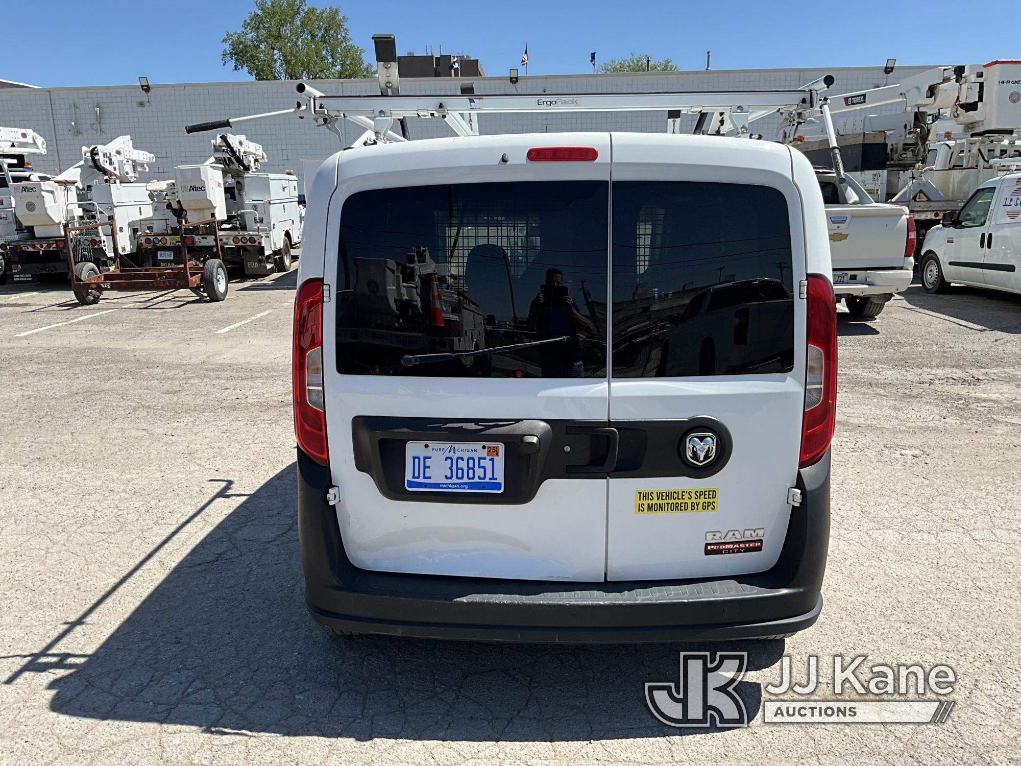 (Detroit, MI) 2015 RAM ProMaster City Van Body/Service Truck Runs & Moves) (Jump To Start,  Would No