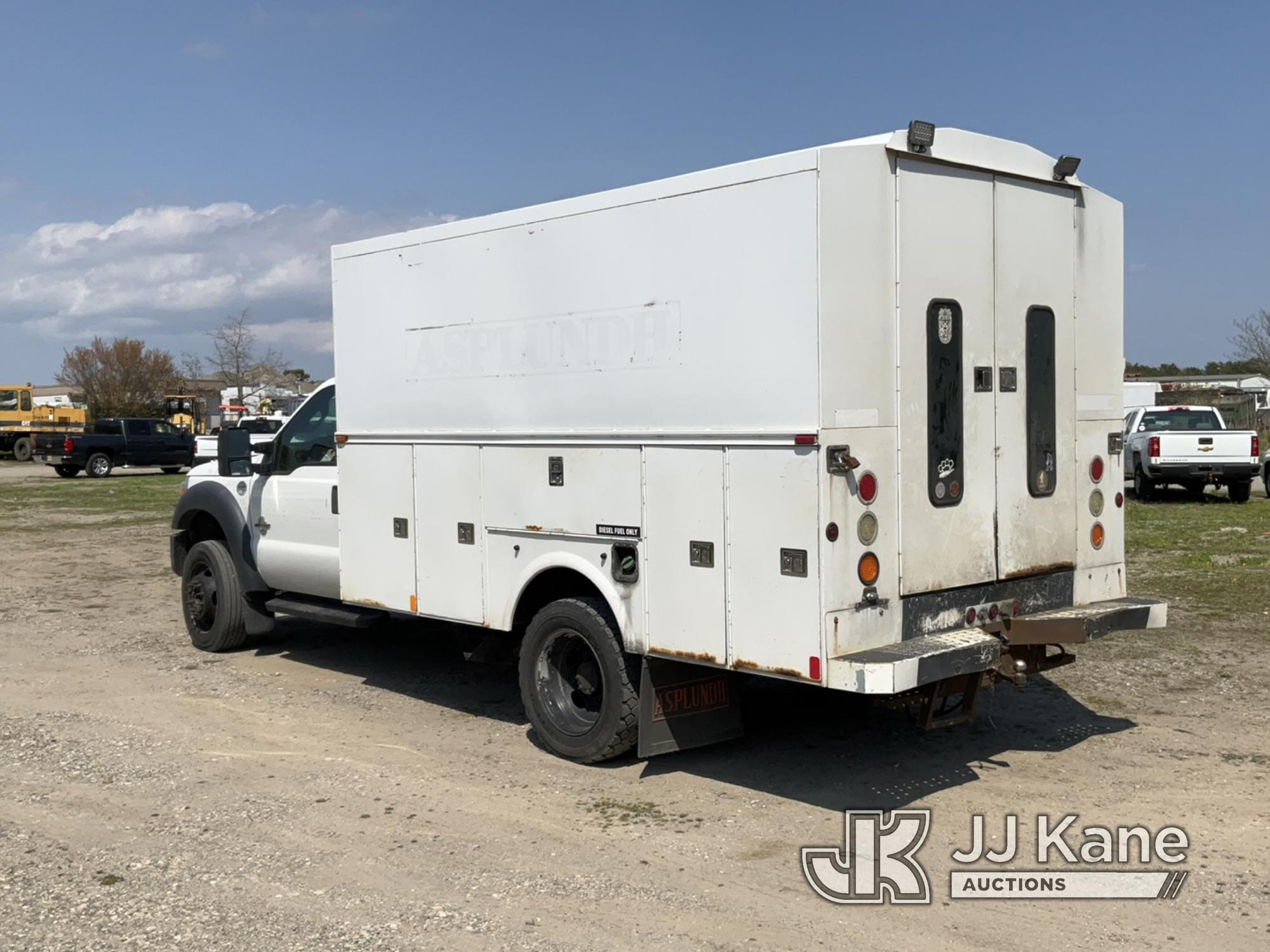 (Bellport, NY) 2012 Ford F550 Enclosed High-Top Service Truck Not Running, Condition Unknown, Bad En