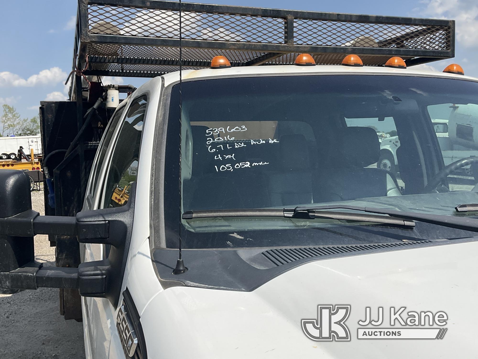 (Plymouth Meeting, PA) 2016 Ford F550 4x4 Crew-Cab Flatbed Truck Runs & Moves, Body & Rust Damage