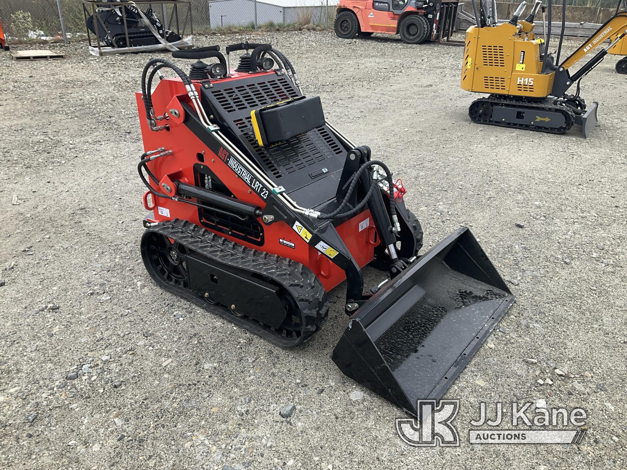 (Shrewsbury, MA) 2024 Agrotk LRT23 Walk-Behind Crawler Skid Steer Loader New/Unused) (Not Running, F