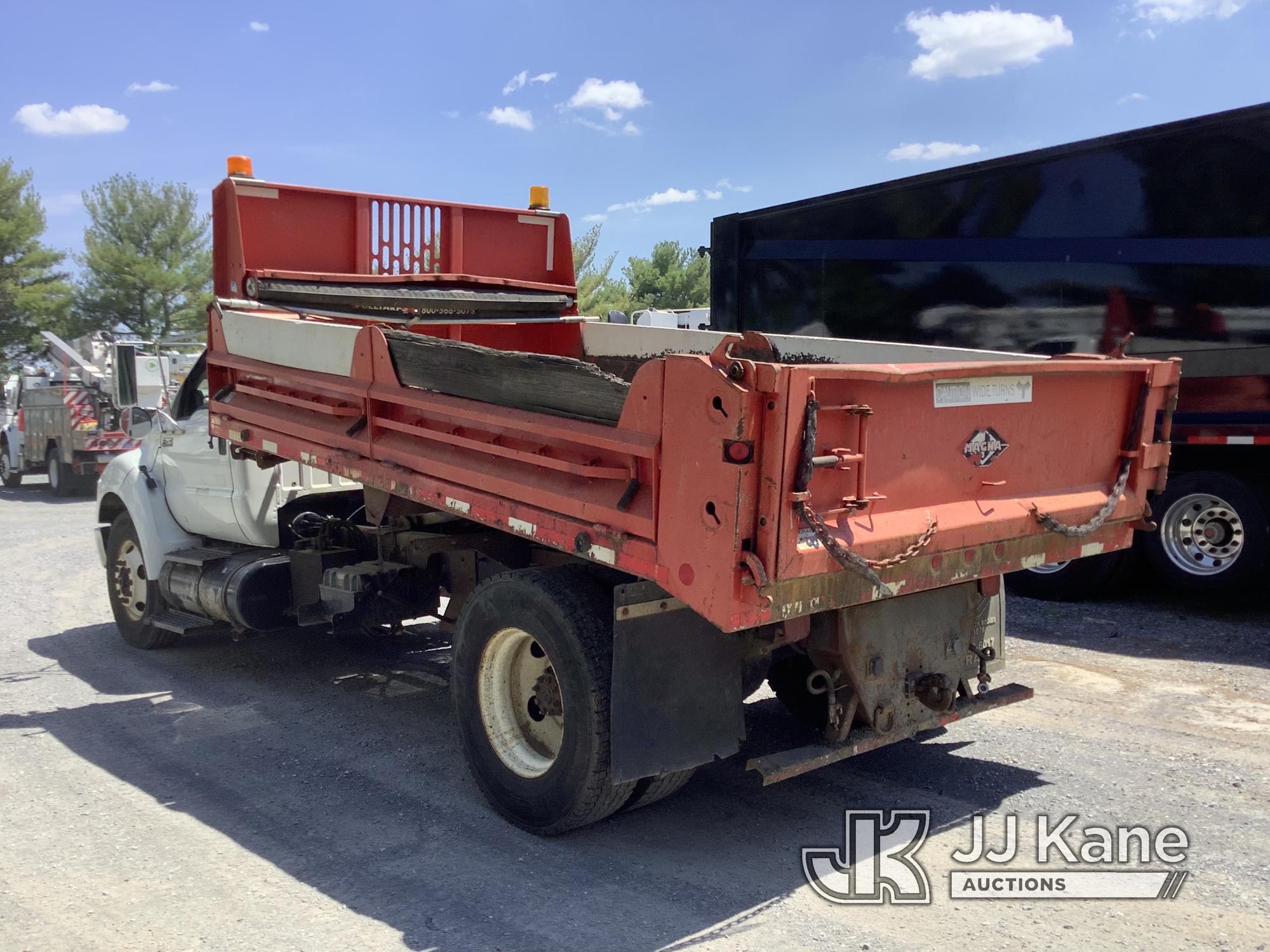 (Frederick, MD) 2012 Ford F750 Dump Truck Runs, Moves & Operates, Check Engine Light On, Reduced Pow