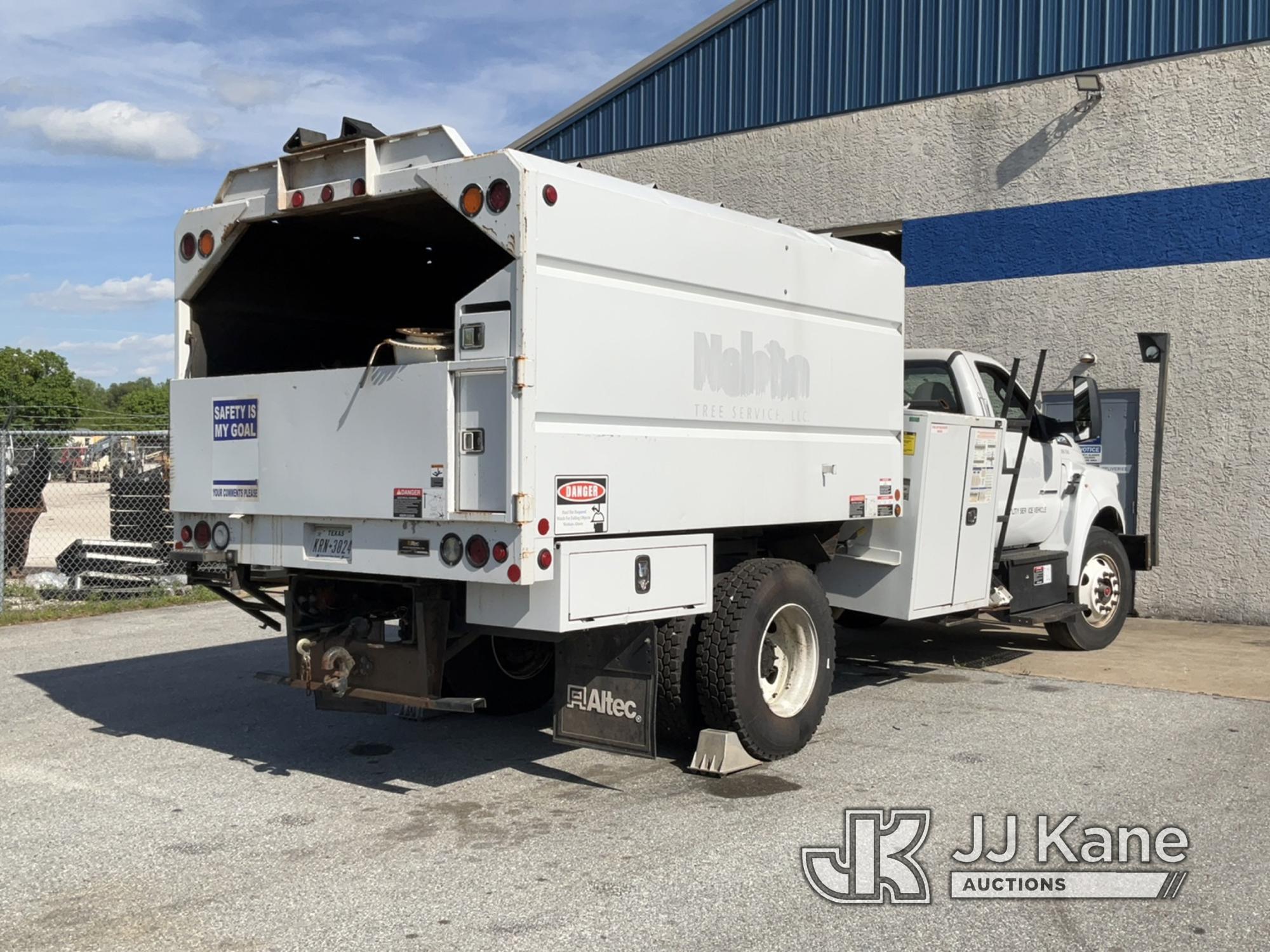 (Chester Springs, PA) 2017 Ford F750 Chipper Dump Truck Wrecked, Not Running, Condition Unknown, Loc
