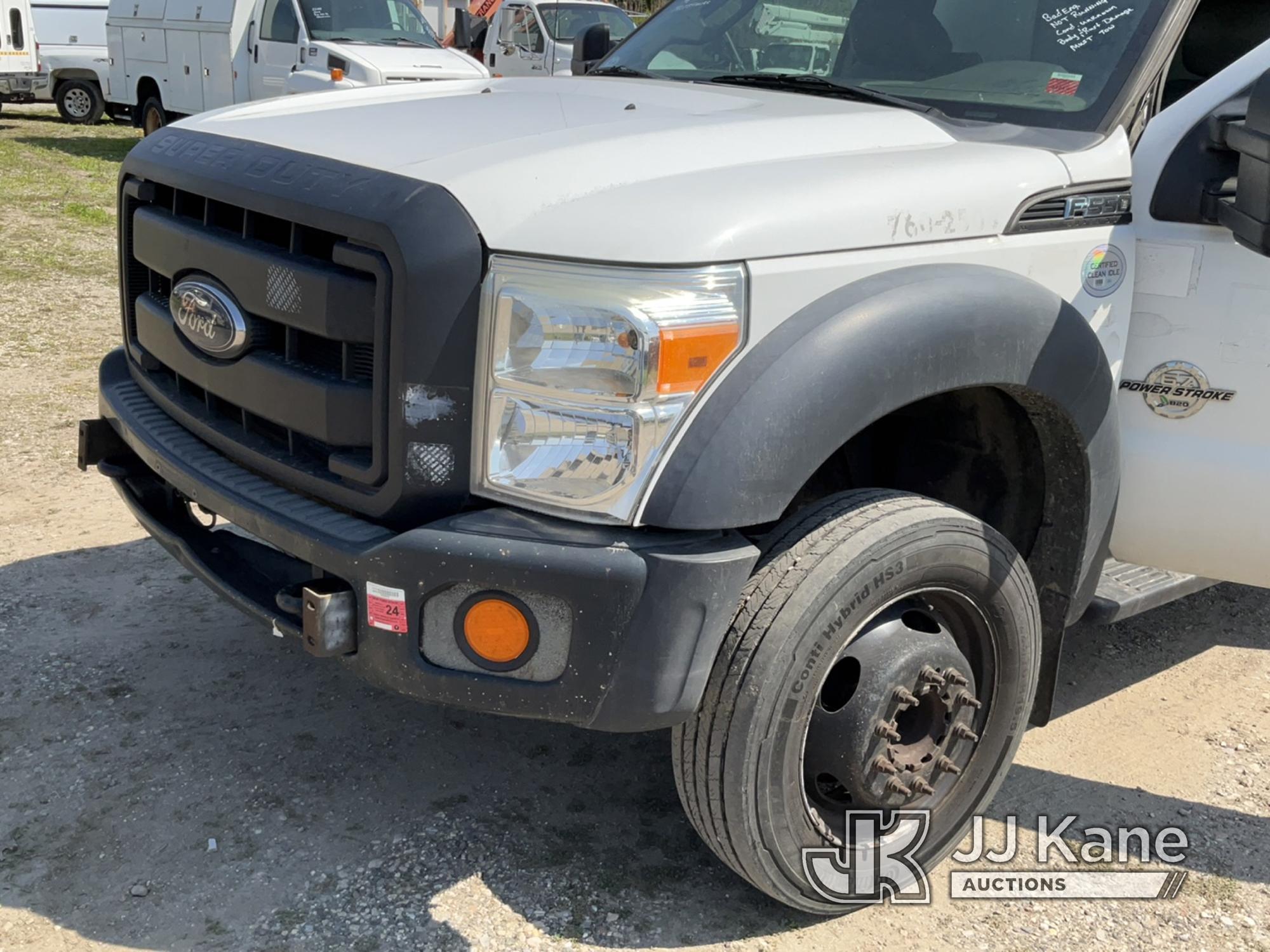 (Bellport, NY) 2012 Ford F550 Enclosed High-Top Service Truck Not Running, Condition Unknown, Bad En