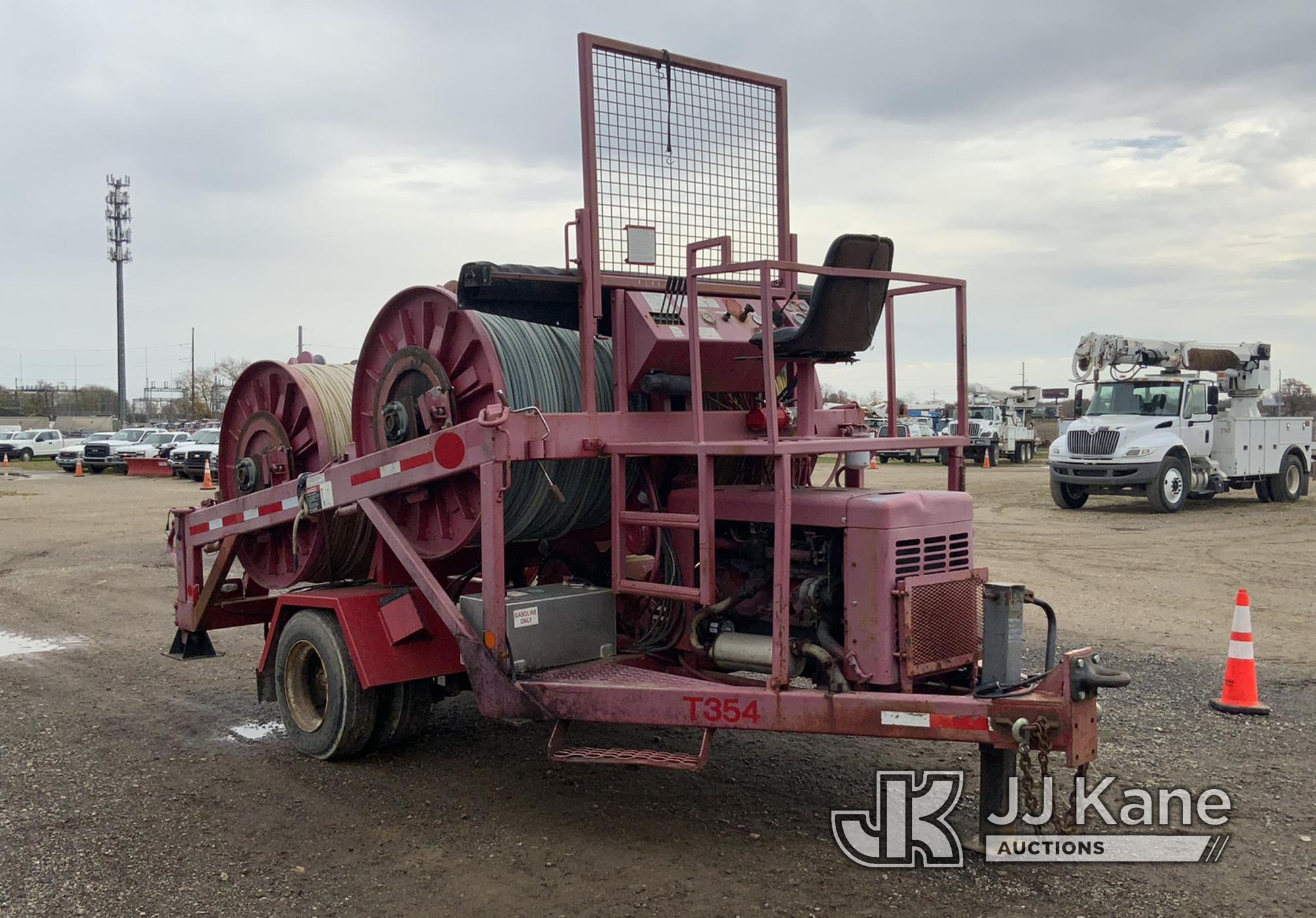 (Charlotte, MI) 1994 Hydra Tension 4 Drum Puller/Tensioner Runs, Operates, Jump to Start, Bad Thrott