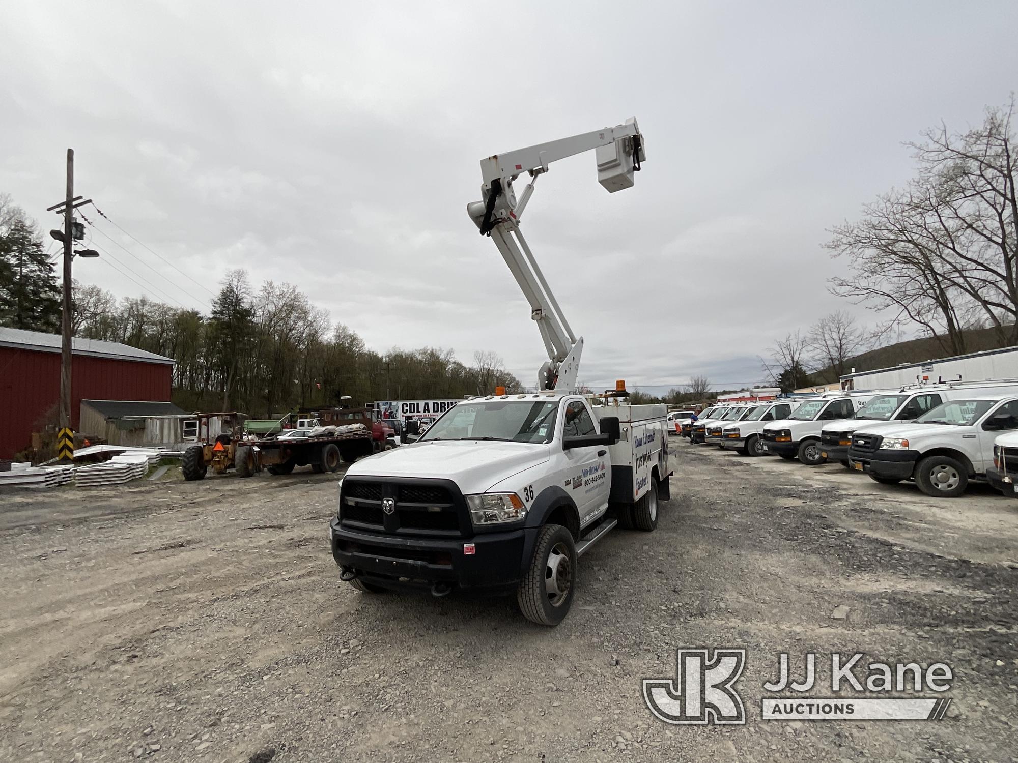 (Catskill, NY) ETI ETC40IH, Articulating & Telescopic Bucket Truck mounted behind cab on 2016 RAM 55