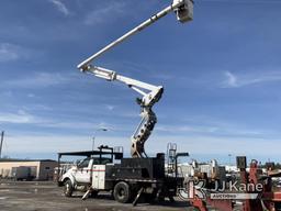(Rome, NY) Altec LR760E70, Over-Center Elevator Bucket Truck mounted behind cab on 2013 Ford F750 Ch