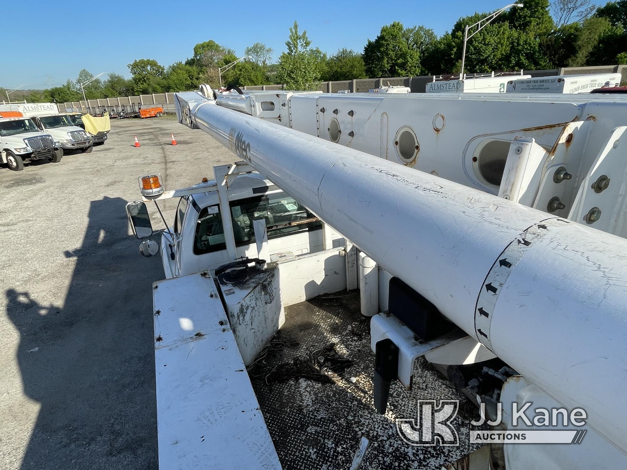 (Plymouth Meeting, PA) Altec AM55, Over-Center Material Handling Bucket Truck rear mounted on 2011 F