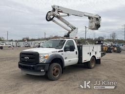 (Plymouth Meeting, PA) Altec AT37G, Articulating & Telescopic Bucket Truck mounted behind cab on 201