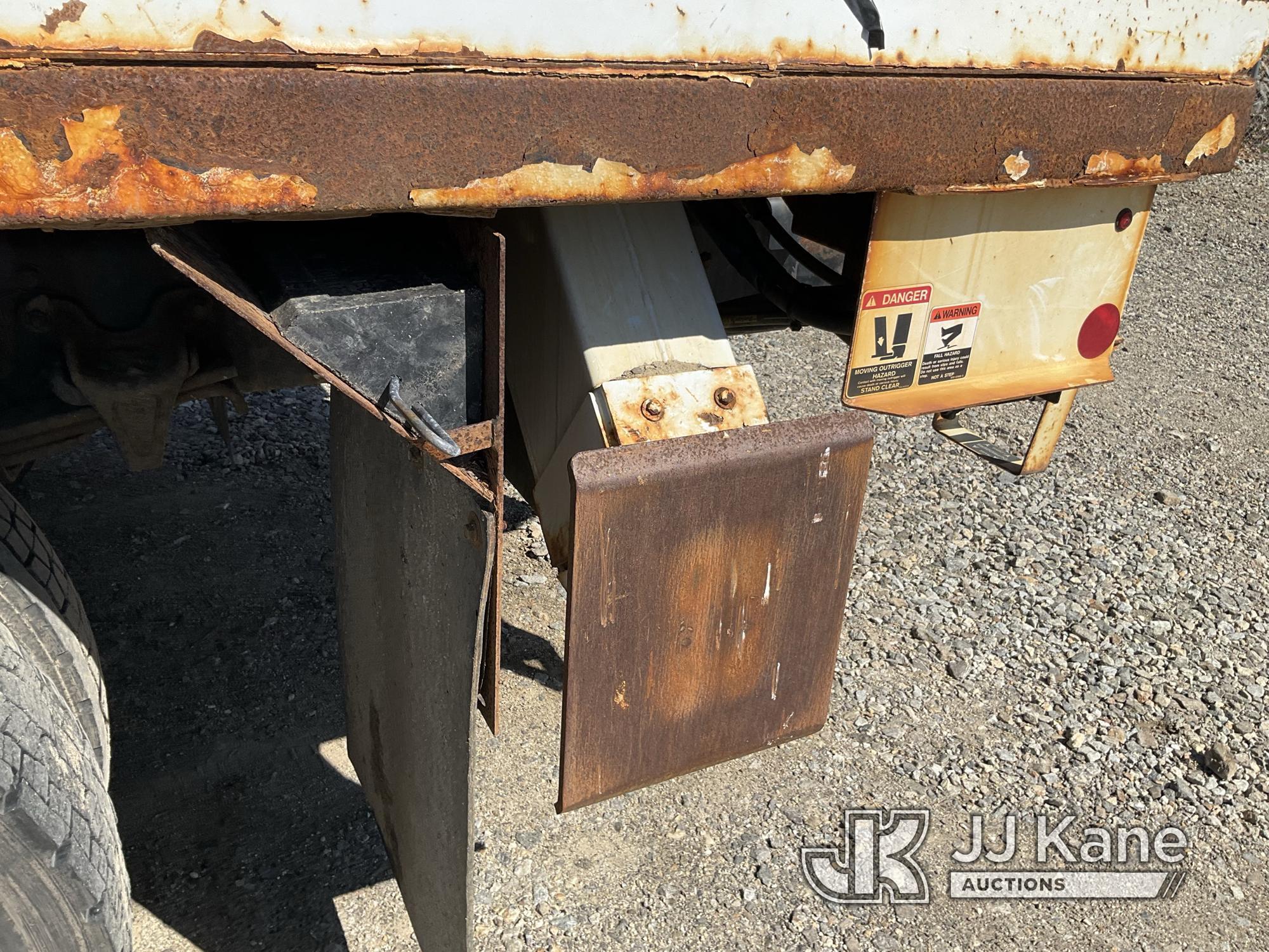 (Shrewsbury, MA) Altec DC47-TR, Digger Derrick rear mounted on 2017 Freightliner M2 106 Flatbed/Util