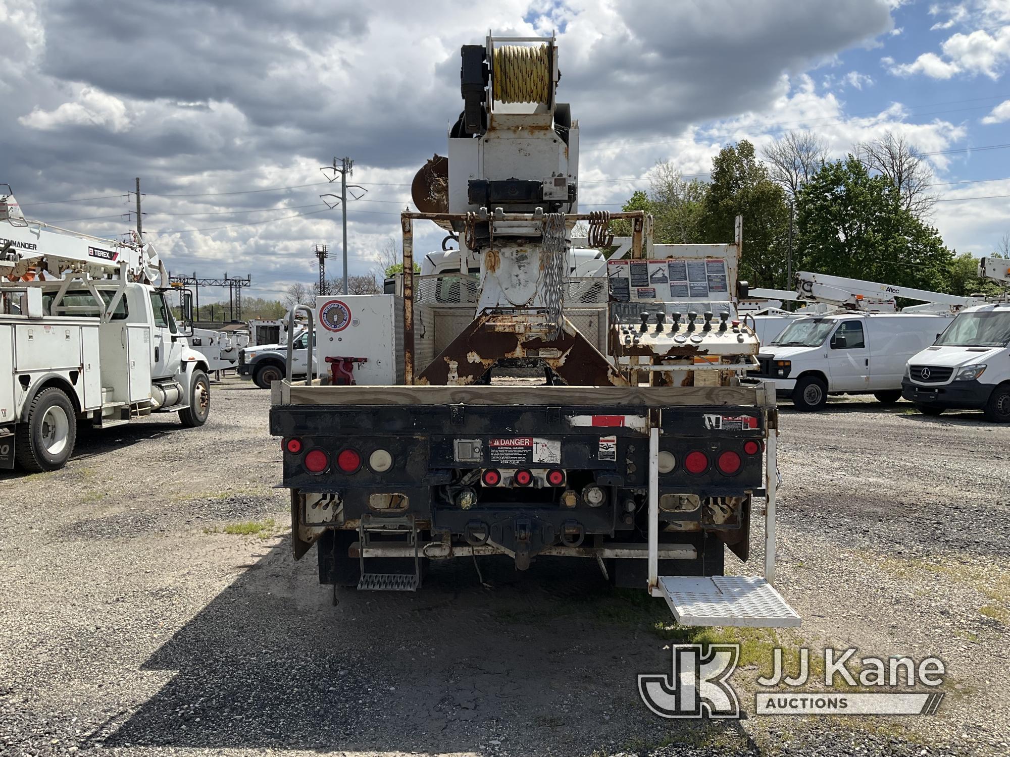 (Plymouth Meeting, PA) Altec DM45-TR, Digger Derrick rear mounted on 2007 Freightliner M2 106 Flatbe
