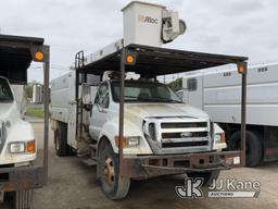 (Charlotte, MI) Altec LRV55, Over-Center Bucket Truck mounted behind cab on 2010 Ford F750 Chipper D