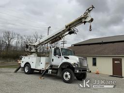 (Fort Wayne, IN) Altec DM47-TR, Digger Derrick rear mounted on 2012 International 7300 4x4 Utility T