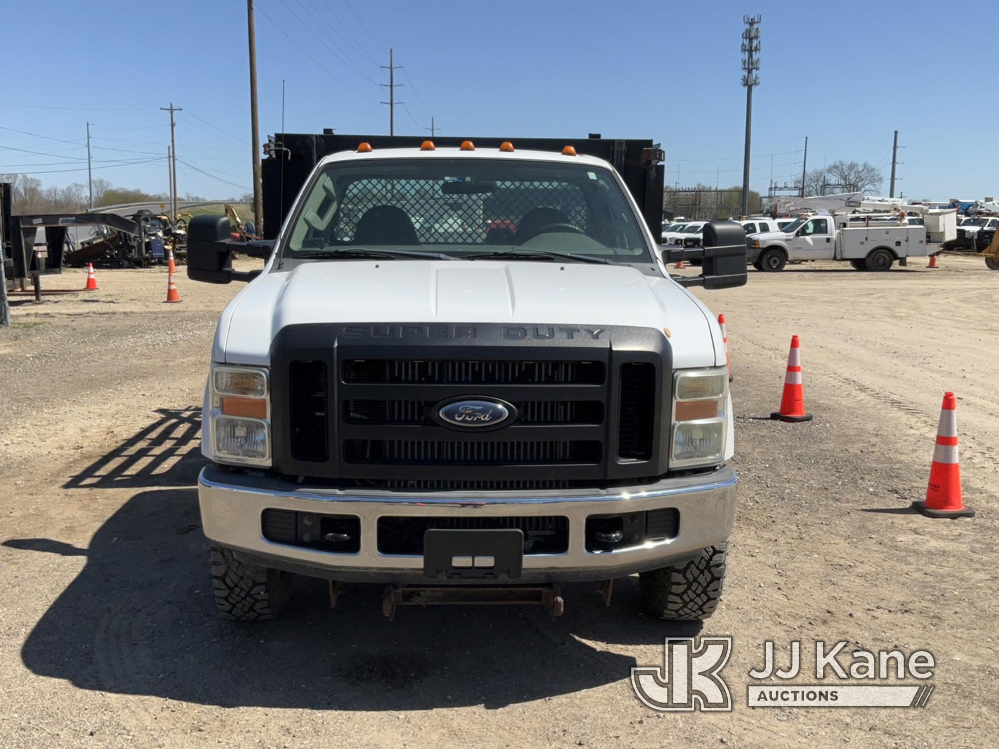 (Charlotte, MI) 2008 Ford F350 4x4 Flatbed Truck Runs, Moves, Rust, Rotted Boards On Bed