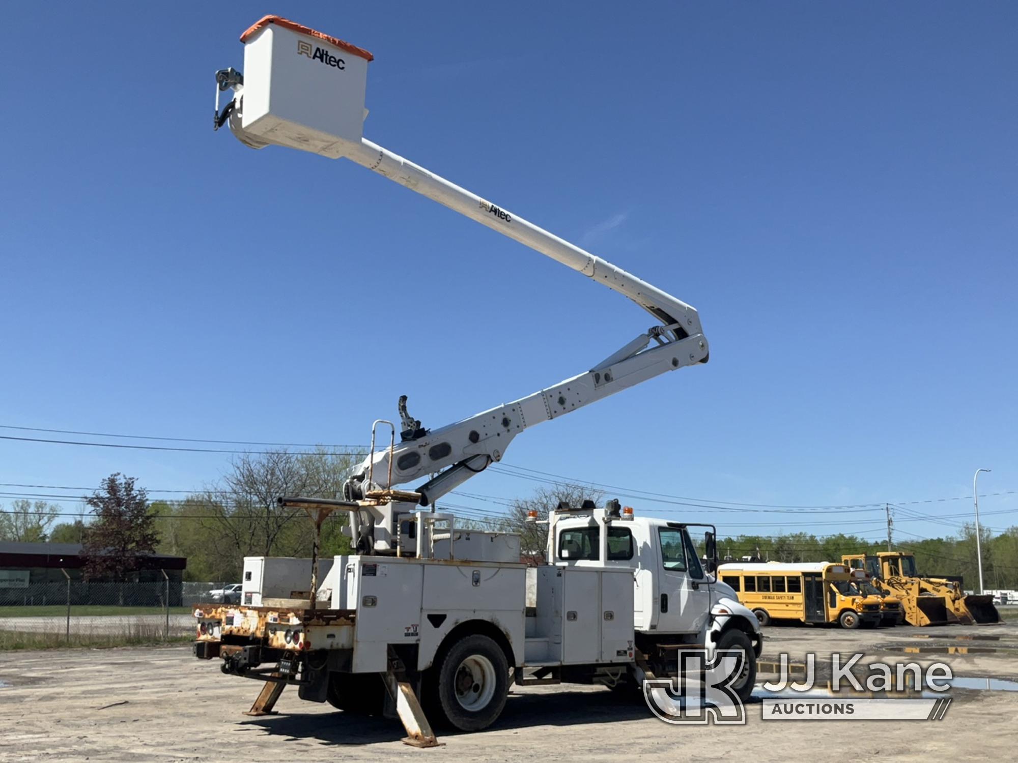 (Rome, NY) Altec AA55, Material Handling Bucket Truck rear mounted on 2019 International 4300 Utilit