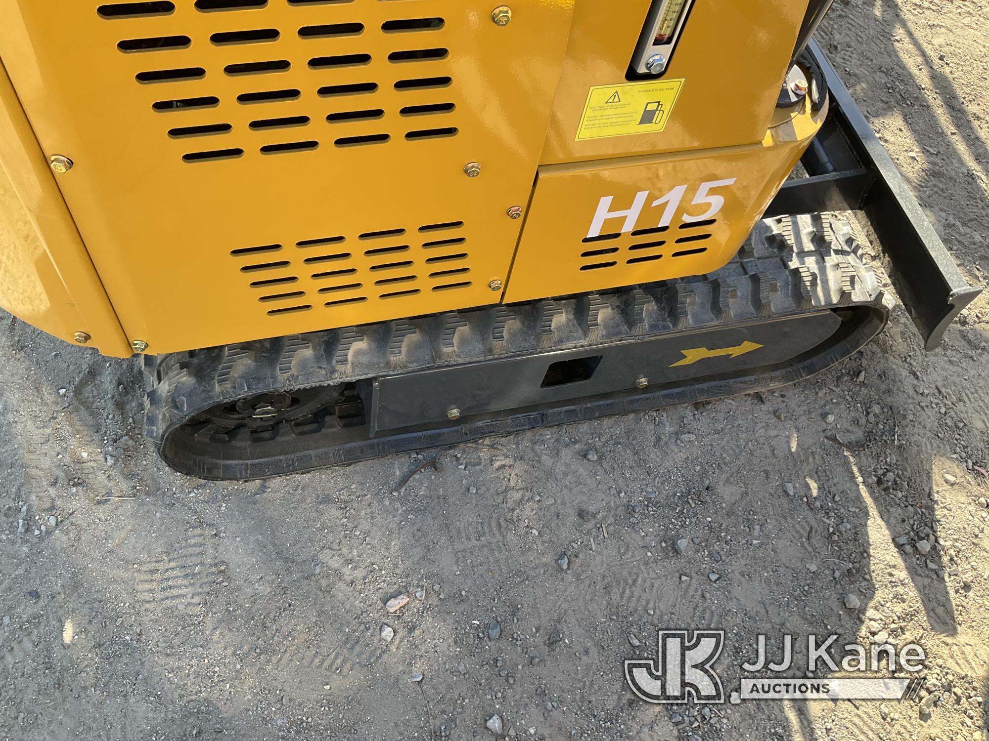 (Jurupa Valley, CA) 2024 AGT H15 Mini Hydraulic Excavator, bkt, ripper, 2 ft 8 in. stick, aux hyd, d