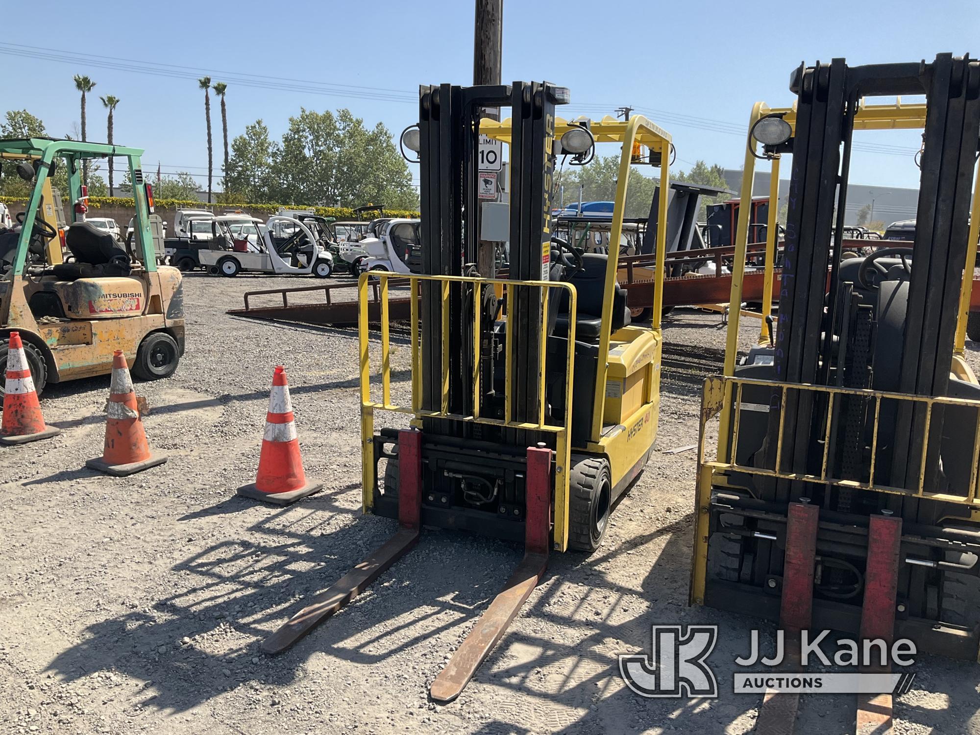 (Jurupa Valley, CA) 2008 Hyster J40ZT EV Solid Tired Forklift Starts & Operates