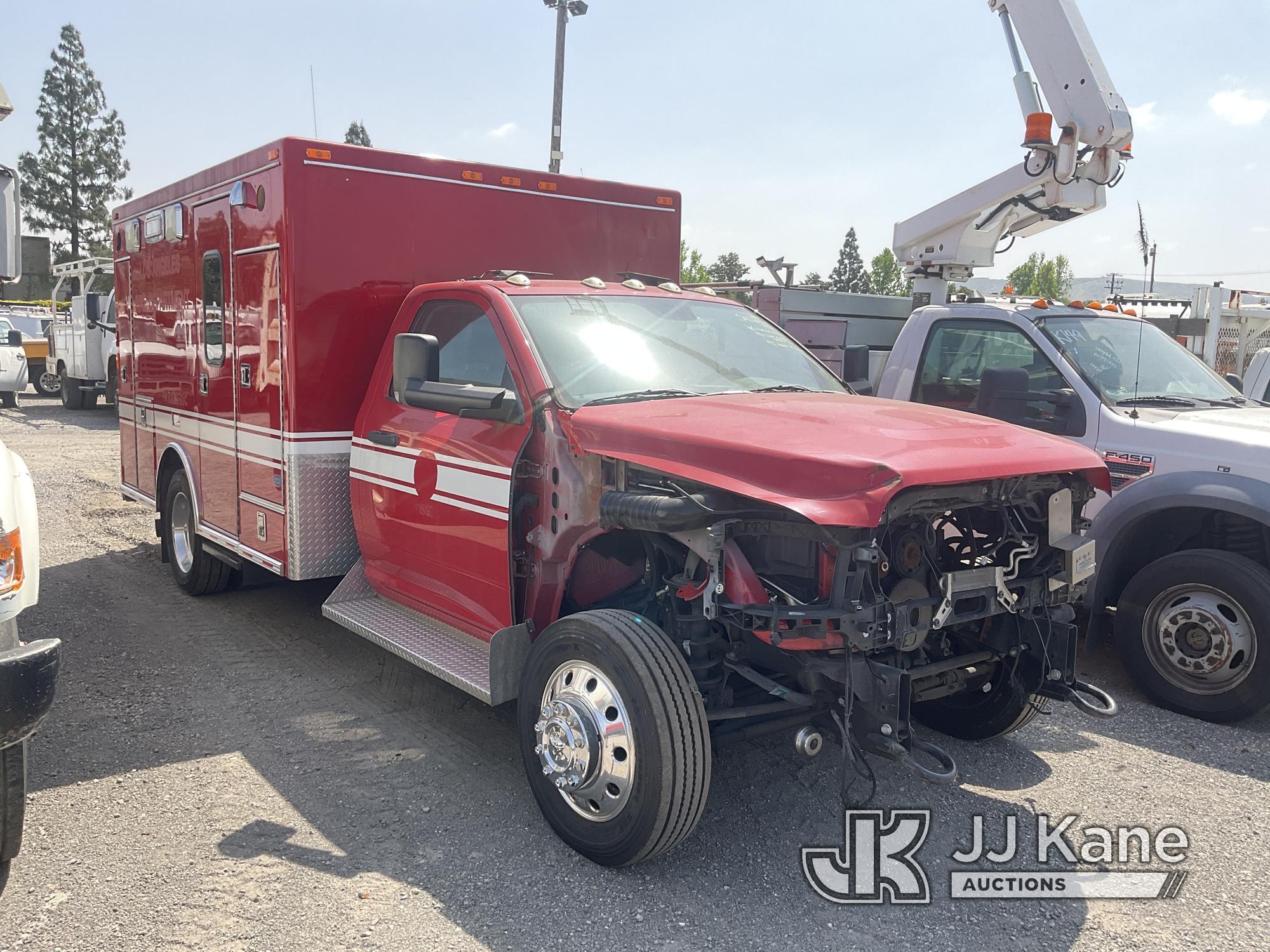 (Jurupa Valley, CA) 2017 RAM 4500 Cab & Chassis Not Running, Engine Is Stuck, Front End Damage, Stri