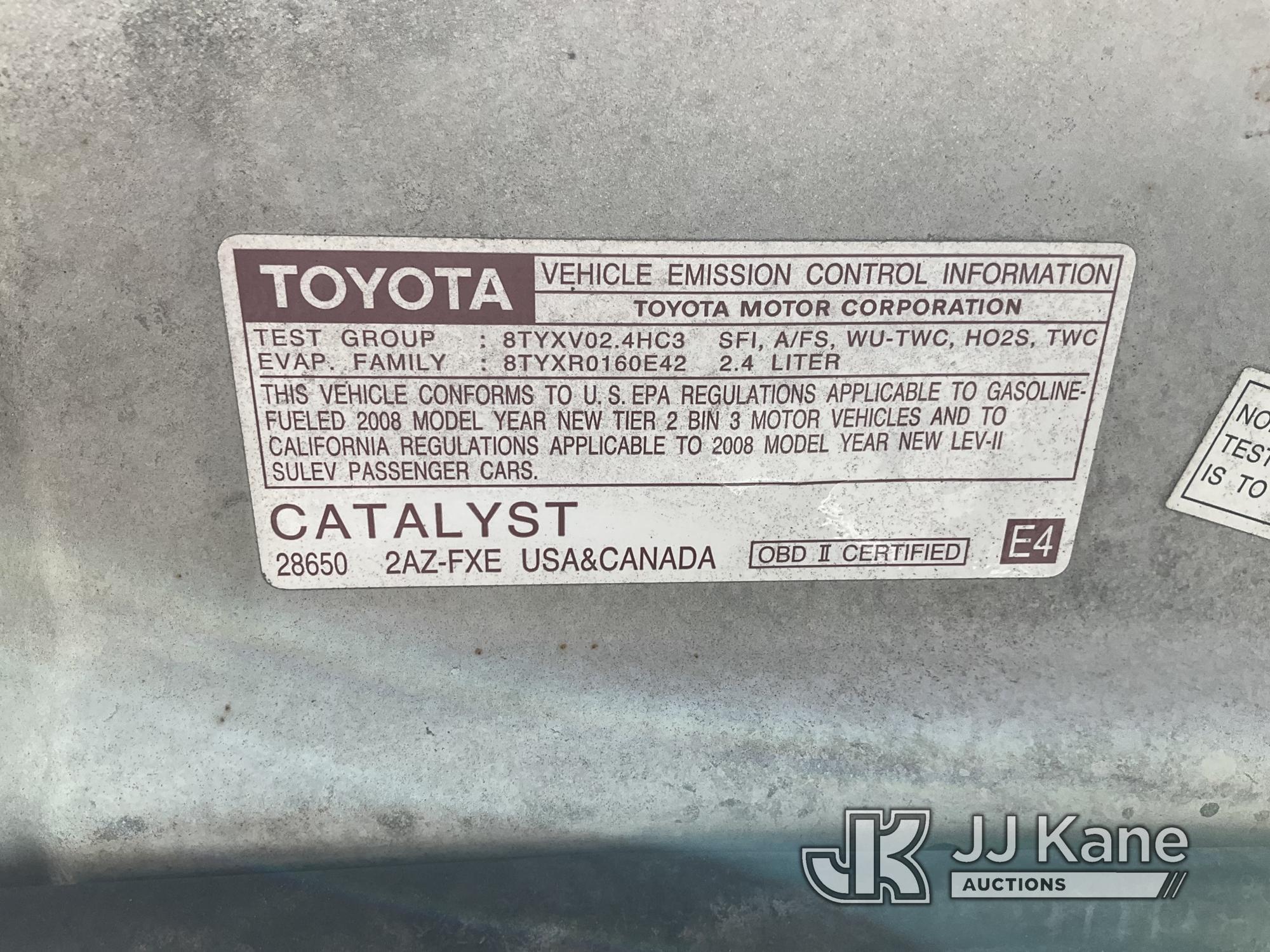 (Jurupa Valley, CA) 2008 Toyota Camry Hybrid 4-Door Sedan Runs & Moves, Has Check Engine Light On