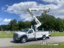 Versalift VST-47SI, Material Handling Bucket Truck center mounted on 2015 Ford F550 4x4 Service Truc
