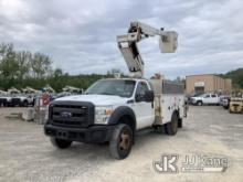 (Smock, PA) Altec AT235, Articulating & Telescopic Non-Insulated Bucket Truck mounted behind cab on
