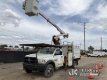 (Charlotte, MI) Terex LT40, Articulating & Telescopic Bucket Truck mounted behind cab on 2014 Ram 55