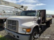 (Ashland, OH) 1995 Ford F800 Flatbed/Service Truck Not Running, Condition Unknown, Missing Parts, Mi