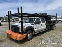 2015 Ford F550 4x4 Crew-Cab Stake Truck Runs & Moves, Body & Rust Damage