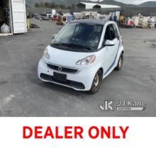 (Jurupa Valley, CA) 2015 Smart Fortwo Electric Coupe Not Running , Missing Charger