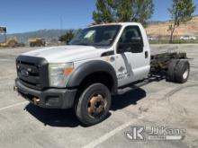 (Salt Lake City, UT) 2012 Ford F550 Cab & Chassis Runs & Moves) (Runs Rough, Check Engine & Airbag L